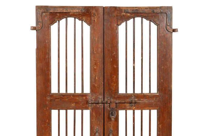 Biscottini Porta portone in legno massello e ferro da interno o da esterno vecchia e antica medievale scorrevole