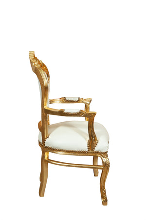 Biscottini Biscottini Poltrona Stile Francese Luigi XVI Faggio Intagliato Oro 60x60x107