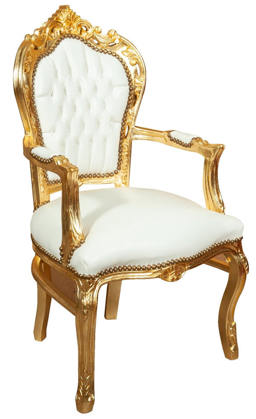 Biscottini Biscottini Poltrona Stile Francese Luigi XVI Faggio Intagliato Oro 60x60x107