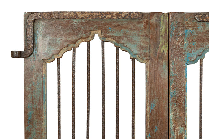 Biscottini Porta portone in legno massello e ferro da interno o da esterno vecchia e antica medievale scorrevole