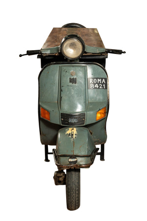 Biscottini Consolle Biscottini Vespa Originale Ristrutturata Ferro Legno Design 252x68x108