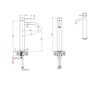 Rubinetto a canna Alta per Lavabo Acciaio Inox satinato H300 ESSENTIAL-X