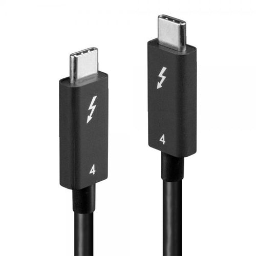 Lindy 31121 Cavo Thunderbolt 2 m 40 Gbit/s Nero (2m Thunderbolt 4 Cable, - 40Gbps, Active)