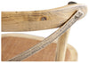 Biscottini Sedia Thonet in massello di frassino e seduta rattan finitura rovere 48x52x88 cm