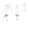 2 Rubinetti a canna Alta per Lavabo Acciaio Inox satinato H300 ESSENTIAL-X