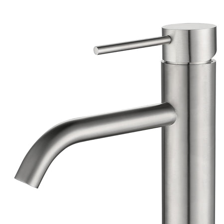 2 Rubinetti a canna Alta per Lavabo Acciaio Inox satinato H300 ESSENTIAL-X
