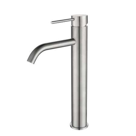 2 Rubinetti a canna Alta per Lavabo Acciaio Inox satinato H300 ESSENTIAL-X