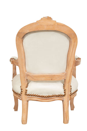 Biscottini Biscottini Sedia Poltrona Bambino Luigi XVI Faggio Massello Intaglio Ecopelle