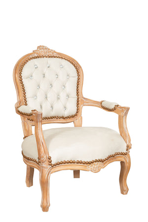 Biscottini Biscottini Sedia Poltrona Bambino Luigi XVI Faggio Massello Intaglio Ecopelle