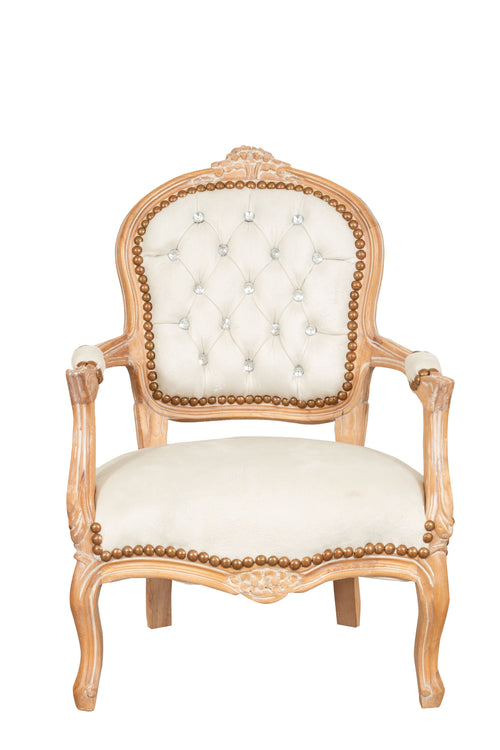 Biscottini Biscottini Sedia Poltrona Bambino Luigi XVI Faggio Massello Intaglio Ecopelle