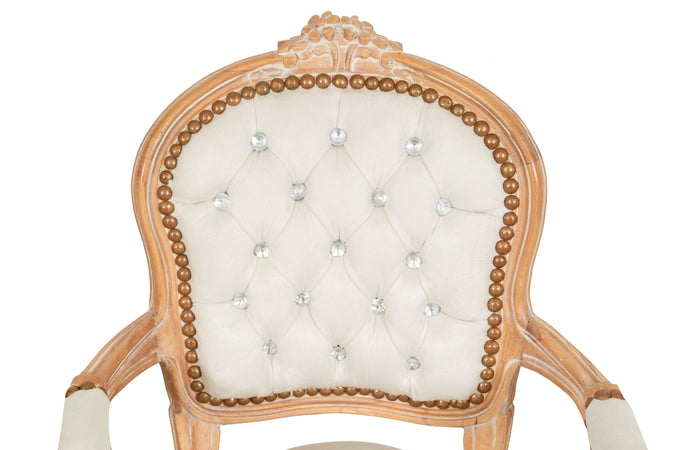 Biscottini Biscottini Sedia Poltrona Bambino Luigi XVI Faggio Massello Intaglio Ecopelle