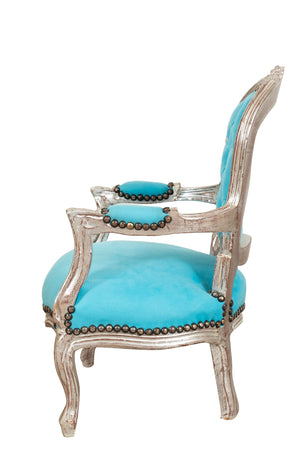 Biscottini Biscottini Sedia Poltrona Bambino Stile Francese Luigi XVI Faggio Argento