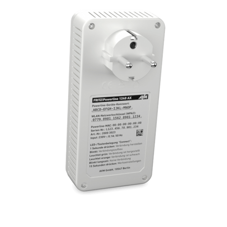 FRITZ POWERLINE 1240 AX WLAN SET - 2PZ - WIFI + LAN AV1200
