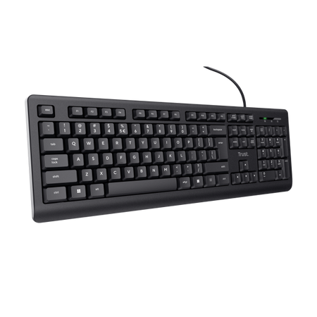 Tastiera Integrale Trust Basic - Tasti silenziosi - USB - Nero