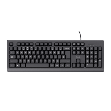 Tastiera Integrale Trust Basic - Tasti silenziosi - USB - Nero