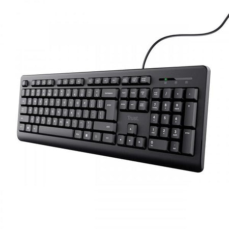 Tastiera Integrale Trust Basic - Tasti silenziosi - USB - Nero