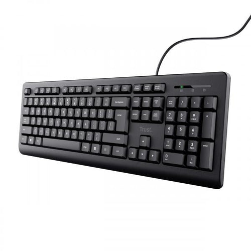 Tastiera Integrale Trust Basic - Tasti silenziosi - USB - Nero