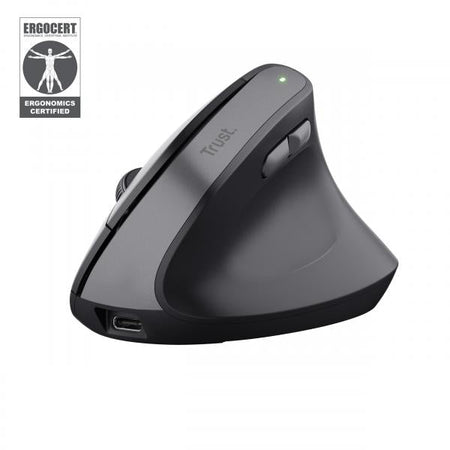 Mouse wireless Ergonomico Trust Bayo II - Mano destra - Verticale - RF Wireless - Ottico - 2400 DPI