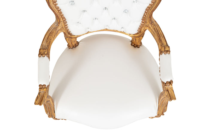 Biscottini Biscottini Sedia Poltrona Bambino Luigi XVI Faggio Intagliata Oro 51x50x73