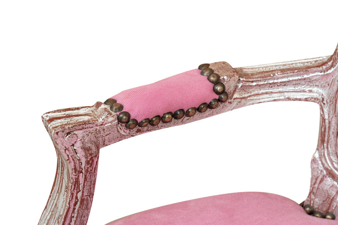 Biscottini Sedia Poltrona Bambino Stile Luigi XVI Faggio Massello Argento Ecopelle