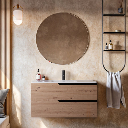 Mobile bagno 100cm Sospeso ROVERE CARTAGENA - JAGUAR