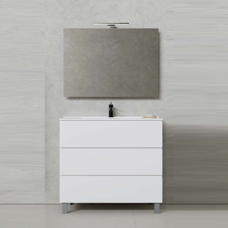 Mobile bagno 80cm con tre cassetti Bianco CAIRO