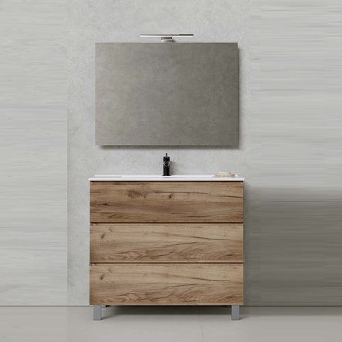 Mobile bagno 80cm con tre cassetti Rovere Alba CAIRO