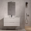 Mobile bagno sospeso 100cm Bianco ondulato ZEN