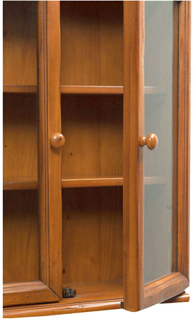 Biscottini Vetrinetta Country Biscottini 48x17x57 Legno Massello Tiglio Noce Made Italy