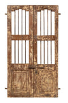 Biscottini Porta portone in legno massello e ferro da interno o da esterno vecchia e antica medievale scorrevole