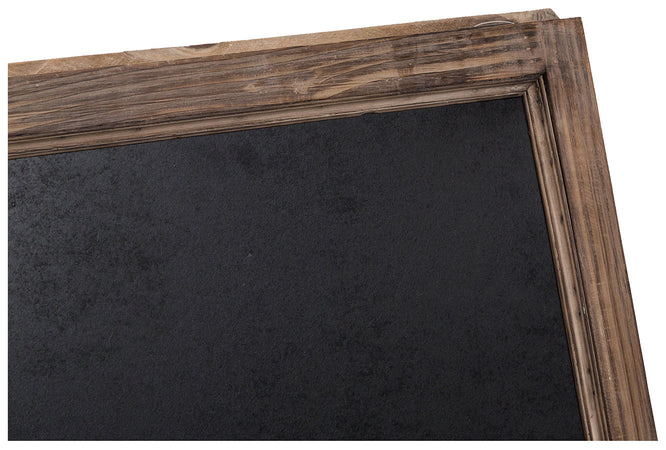Biscottini Lavagna da terra bifaciale cornice legno anticata stile retrò 50x6x95 Biscottini