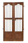Biscottini Porta portone in legno massello e ferro da interno o da esterno vecchia e antica medievale scorrevole