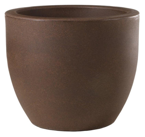 Vaso tondo "Ares" in plastica da esterno per piante e fiori