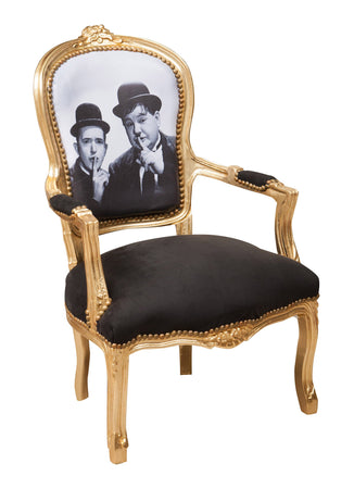 Biscottini Poltrona stile francese Luigi XVI in legno massello di faggio