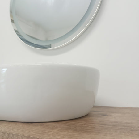 Lavandino da appoggio in ceramica bianco lucido GIO 48,5x35 H14