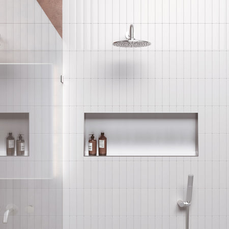 Nicchia doccia incasso 60x30 prondità 8cm inox spazzolato GLAMOUR