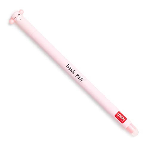 Legami, Penna Gel Cancellabile, Inchiostro Rosa, Tema Piggy