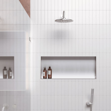 Nicchia da parete 60x30 raso muro Acciaio Spazzolato Profondità 8cm