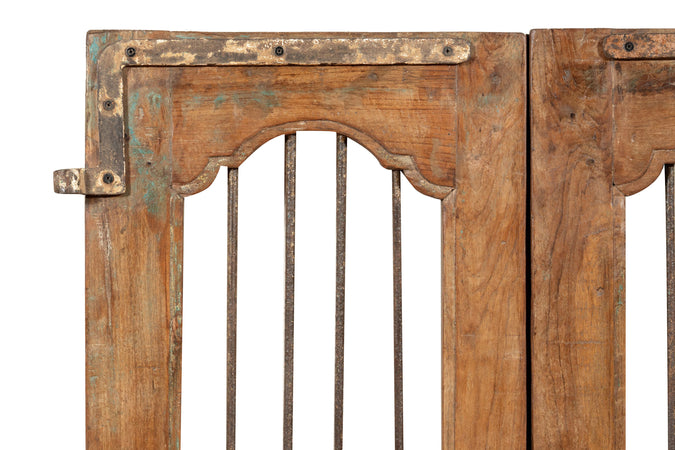 Biscottini Porta portone in legno massello e ferro da interno o da esterno vecchia e antica medievale scorrevole