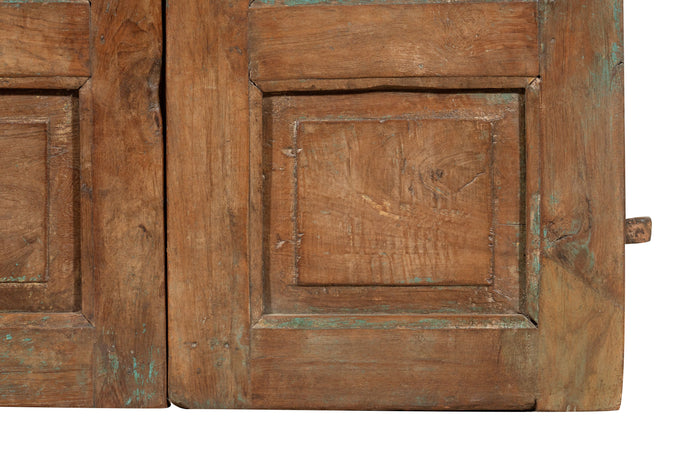 Biscottini Porta portone in legno massello e ferro da interno o da esterno vecchia e antica medievale scorrevole