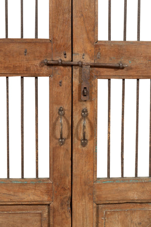 Biscottini Porta portone in legno massello e ferro da interno o da esterno vecchia e antica medievale scorrevole