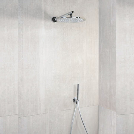 Kit doccia 5PZ Soffione 25 Presa Acqua Braccio Doccia Flex e Doccetta METAFORM