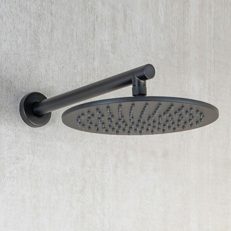 Kit doccia nero 5PZ Soffione 25 Presa Acqua Braccio Doccia Flex e Doccetta METAFORM