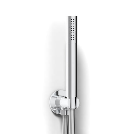 Kit doccia 5PZ Soffione 25 Presa Acqua Braccio Doccia Flex e Doccetta METAFORM