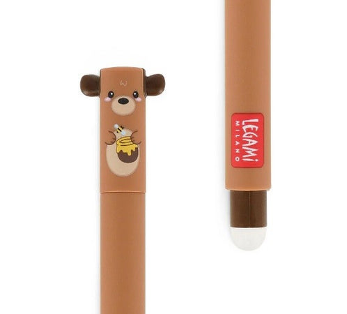 Legami, Penna Gel Cancellabile, Inchiostro Rosso, Tema Teddy Bear