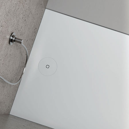 Piatto doccia in solid surface bianco: