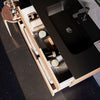 Mobile bagno sospeso 80cm Rovere Cartagena lavabo nero opaco specchio ARMONY