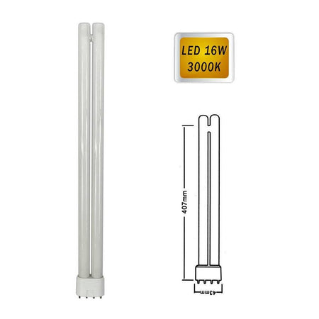 Lampadina Led 2g11 16 Watt Lampada A 4 Pin Per Neon Luce 2g11-18