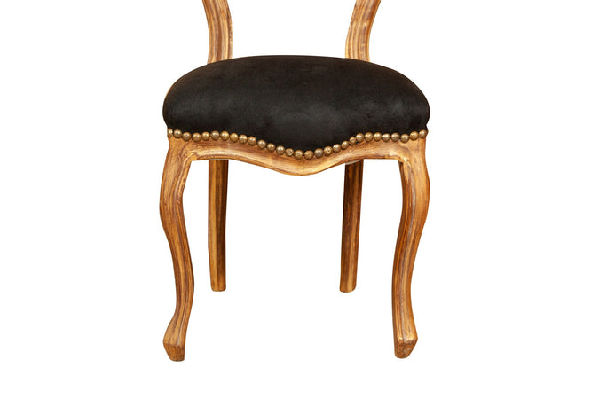 Biscottini Sedia stile francese Luigi XVI in legno massello di faggio poltroncina XVI,