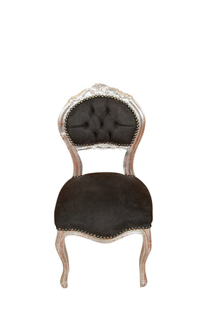 Biscottini Biscottini Sedia Poltroncina Luigi XVI Francese Faggio Alcantara 45x42x90